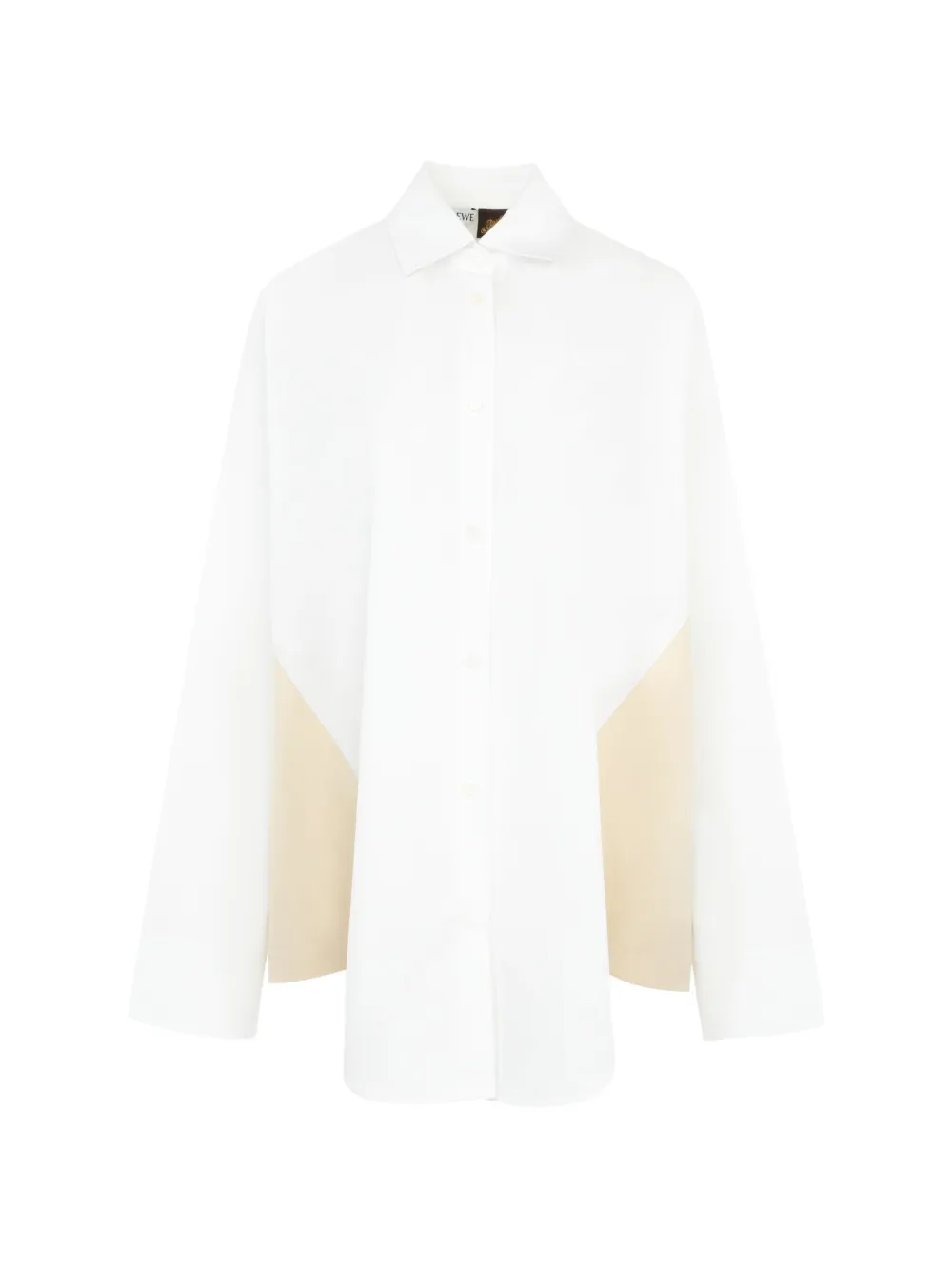 LOEWE contrast-panel shirt - Weiß