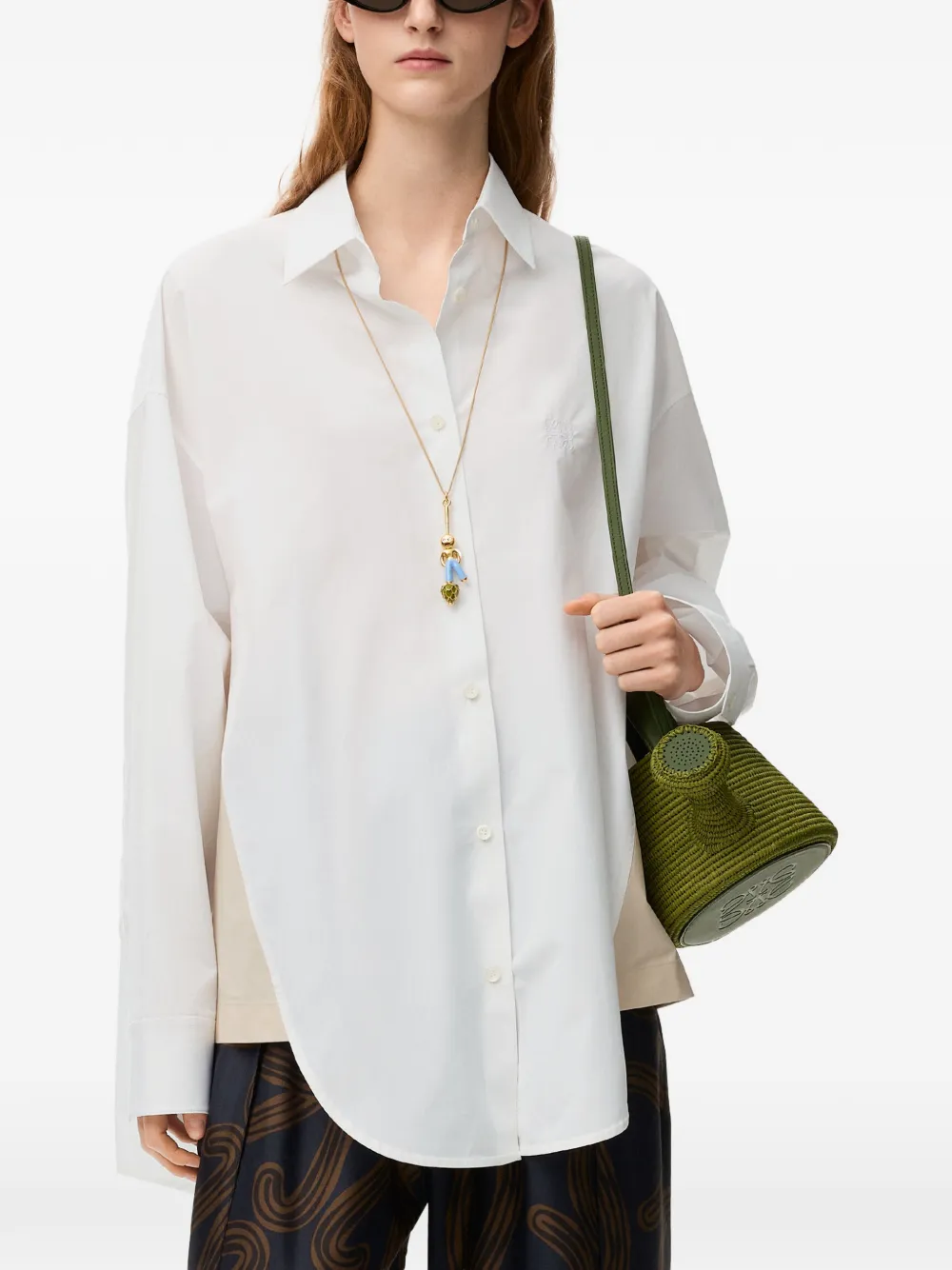 LOEWE contrast-panel shirt
