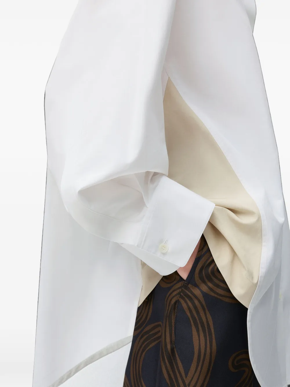 LOEWE Overhemd met contrasterend vlak Wit