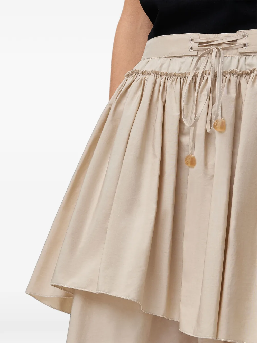 LOEWE Gelaagde mini-rok Beige