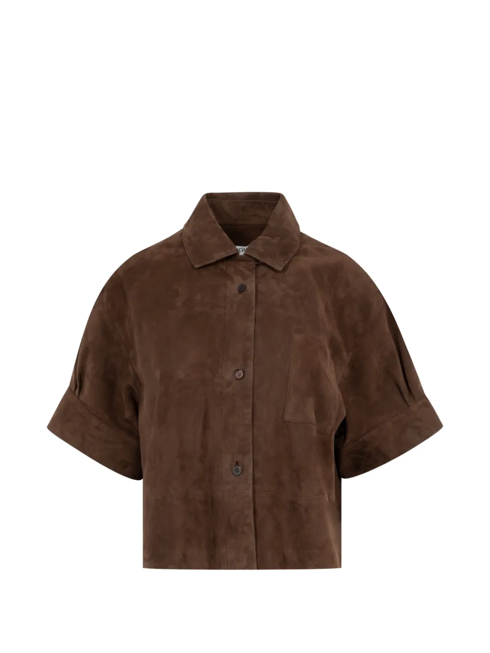 LOEWE suede short-sleeve shirt - Braun
