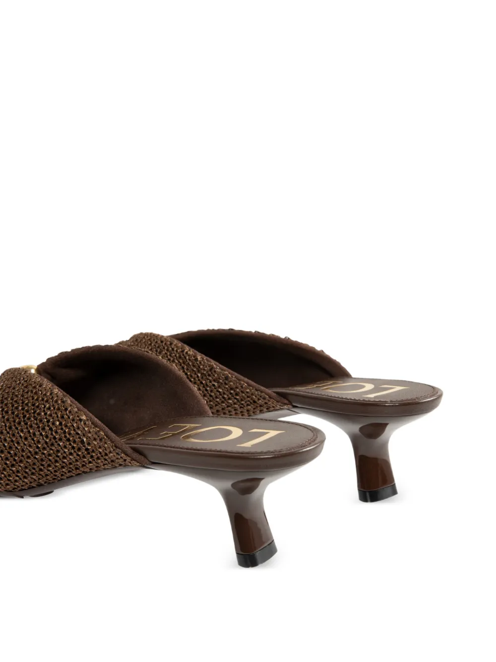 LOEWE raffia-effect sandals Bruin