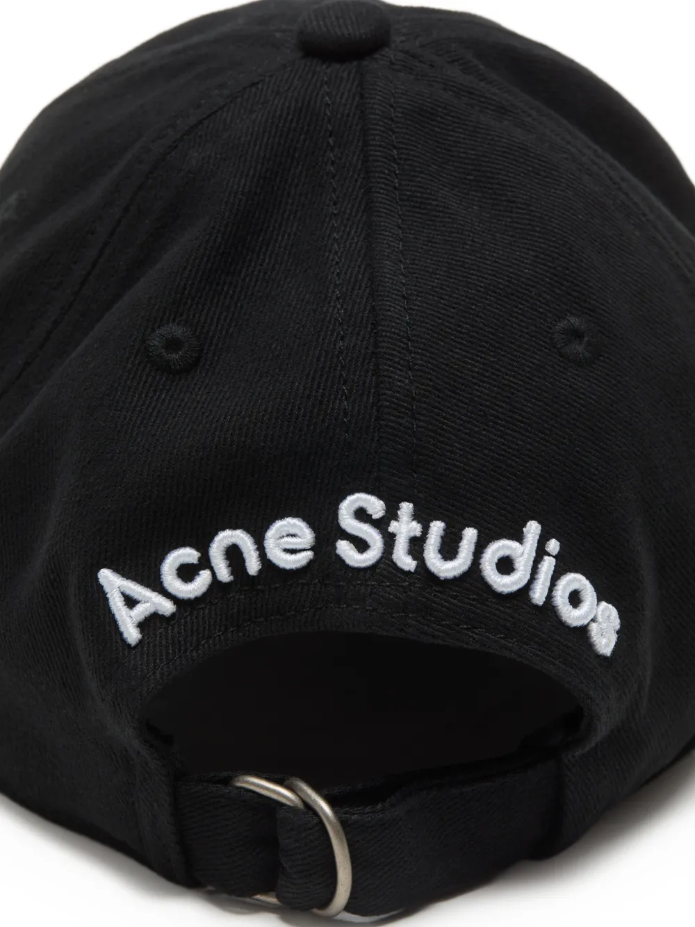 Acne Studios Honkbalpet met geborduurd logo Zwart