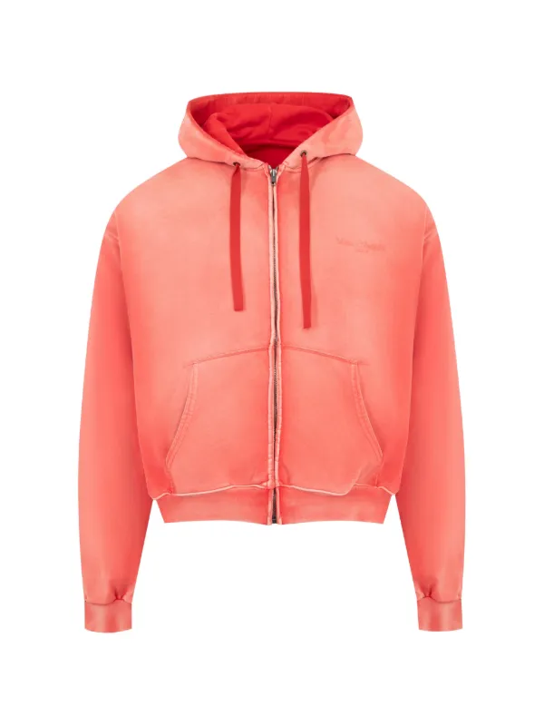 【美品】Maison Margiela ラグランジップアップパーカー 48 Maison Margiela ジップアップ パーカー | レッド | FARFETCH JP