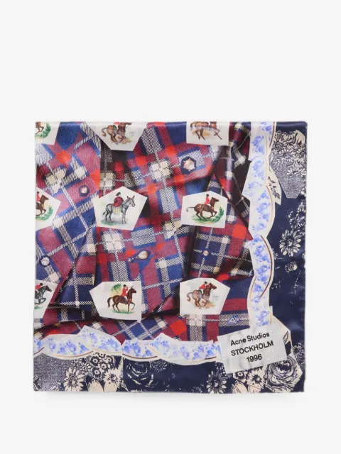 Acne Studios printed silk scarf