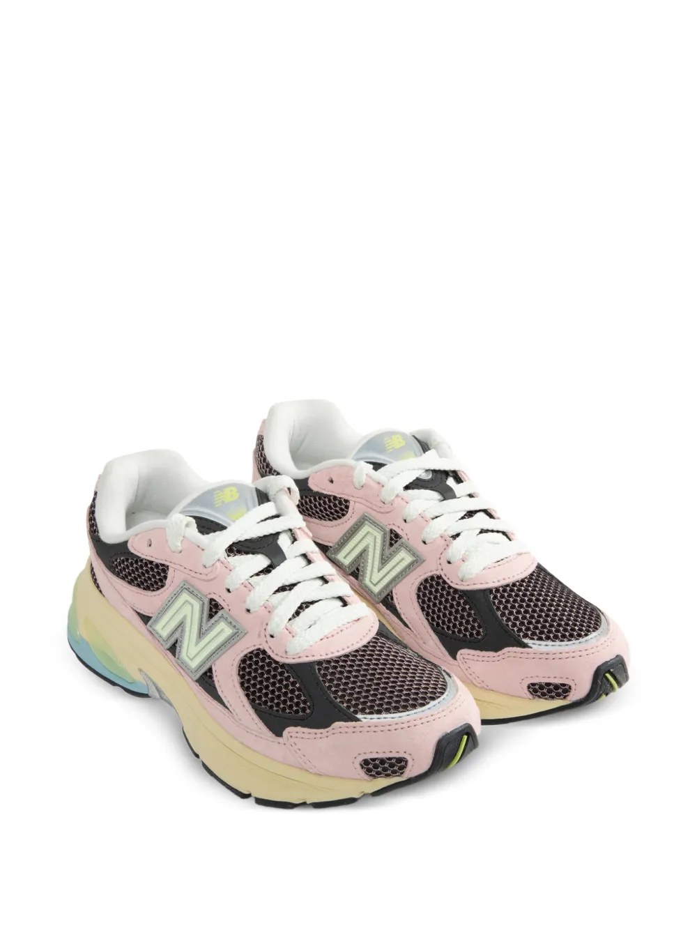 New Balance panelled mesh sneakers Roze