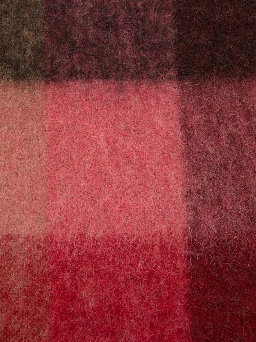 Acne Studios Mohair geruite sjaal Rood