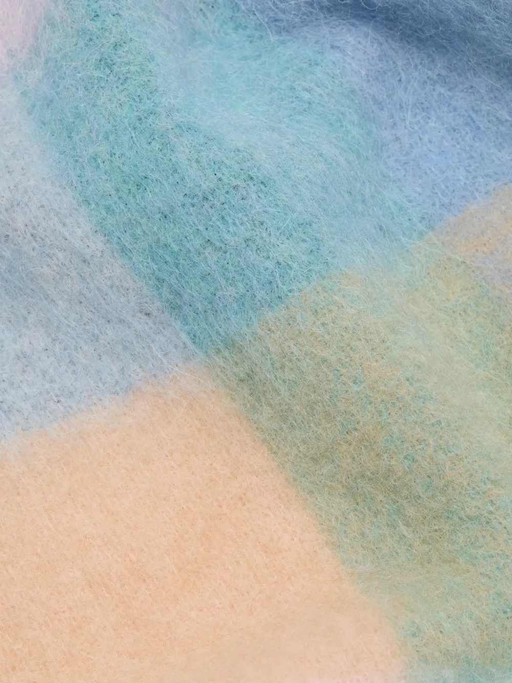 Acne Studios Mohair geruite sjaal Blauw