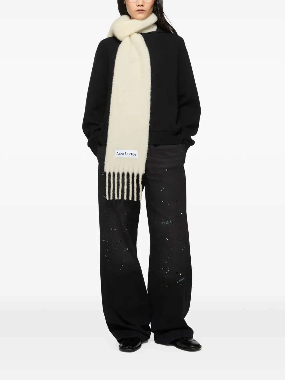 Acne Studios Mohair sjaal Wit