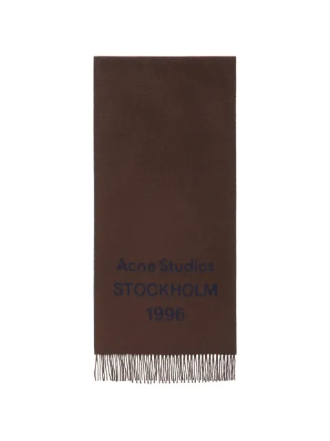 Acne Studios wool logo scarf - wide