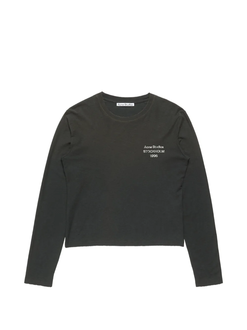 Acne Studios Logo-print Long-sleeve T-shirt In Black
