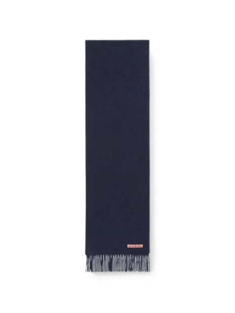 Acne Studios bufanda fina de lana con flecos
