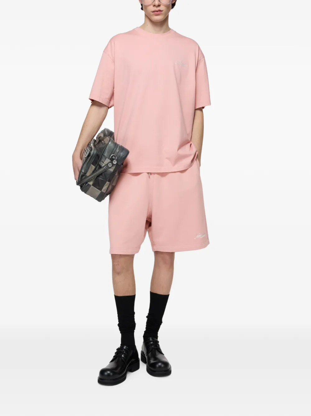 Acne Studios Jersey T-shirt met logo Roze