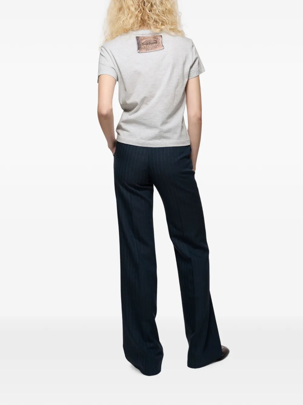 Acne Studios Fitted Graphic T-shirt in Grey, view 4