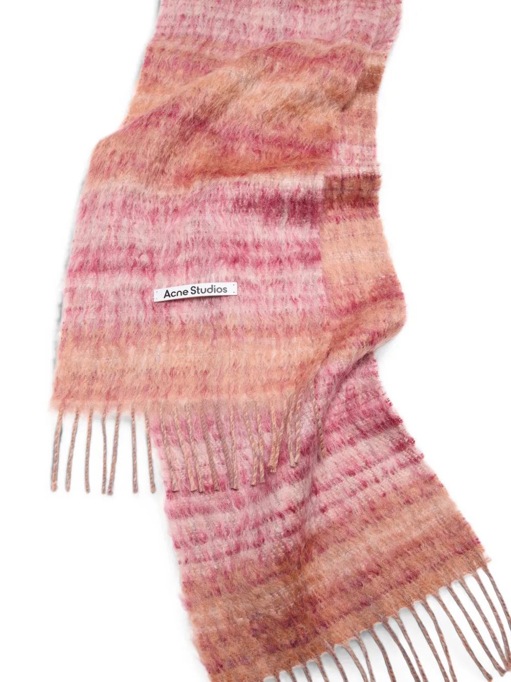 Acne Studios Mohair sjaal met franje Roze