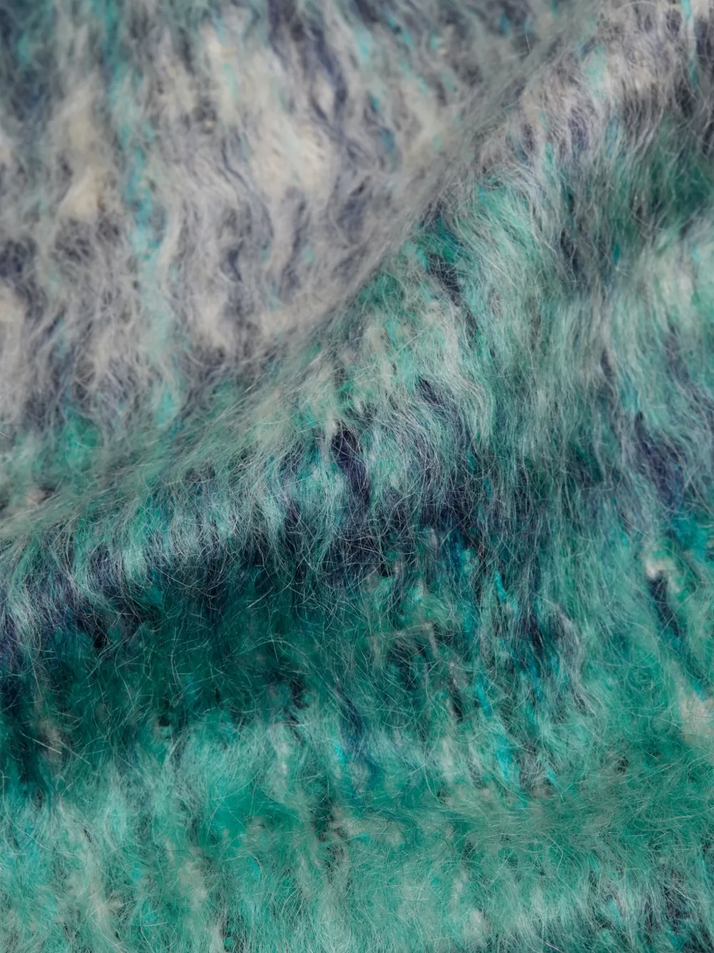 Acne Studios Mohair sjaal met franje Groen