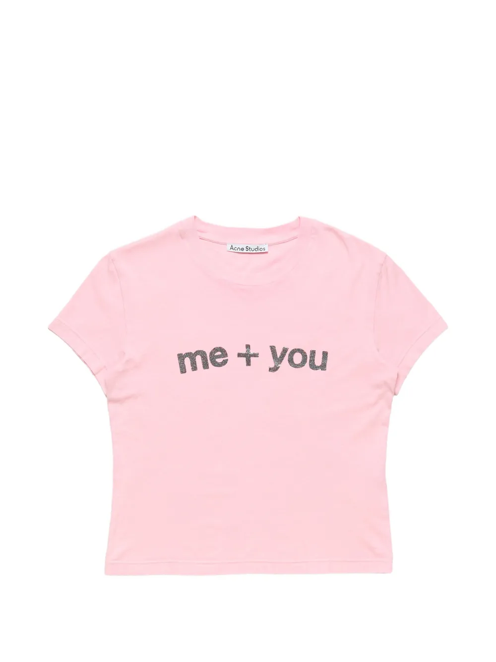 Acne Studios T-shirt aderente con stampa - Rosa