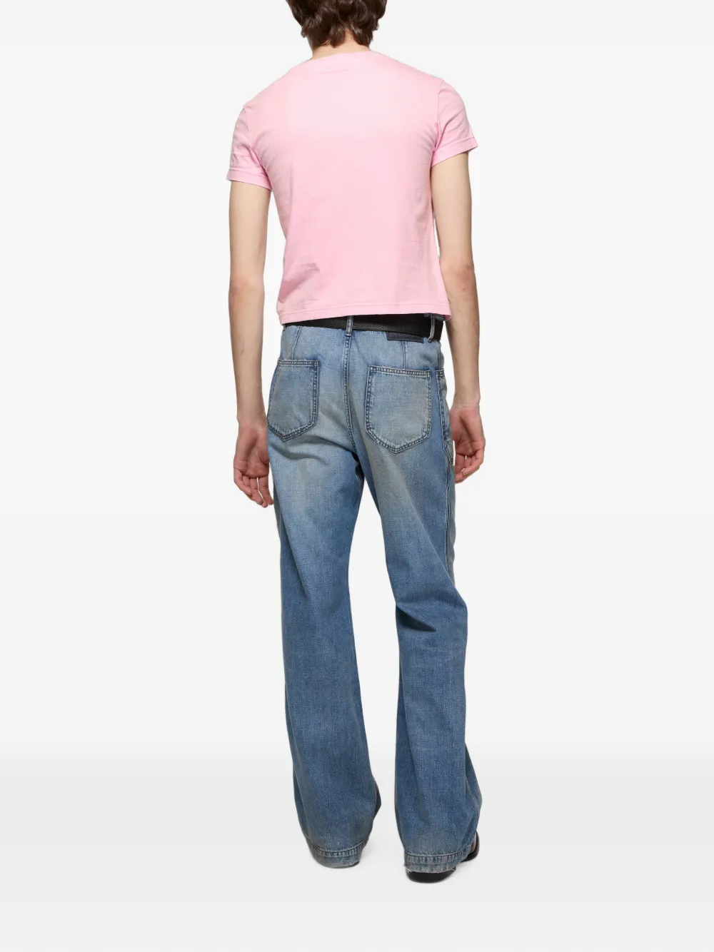 Acne Studios Getailleerd grafisch T-shirt Roze