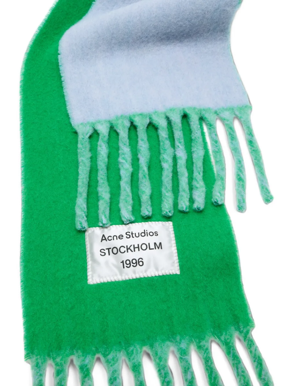 Acne Studios Tweekleurige alpaca sjaal Groen