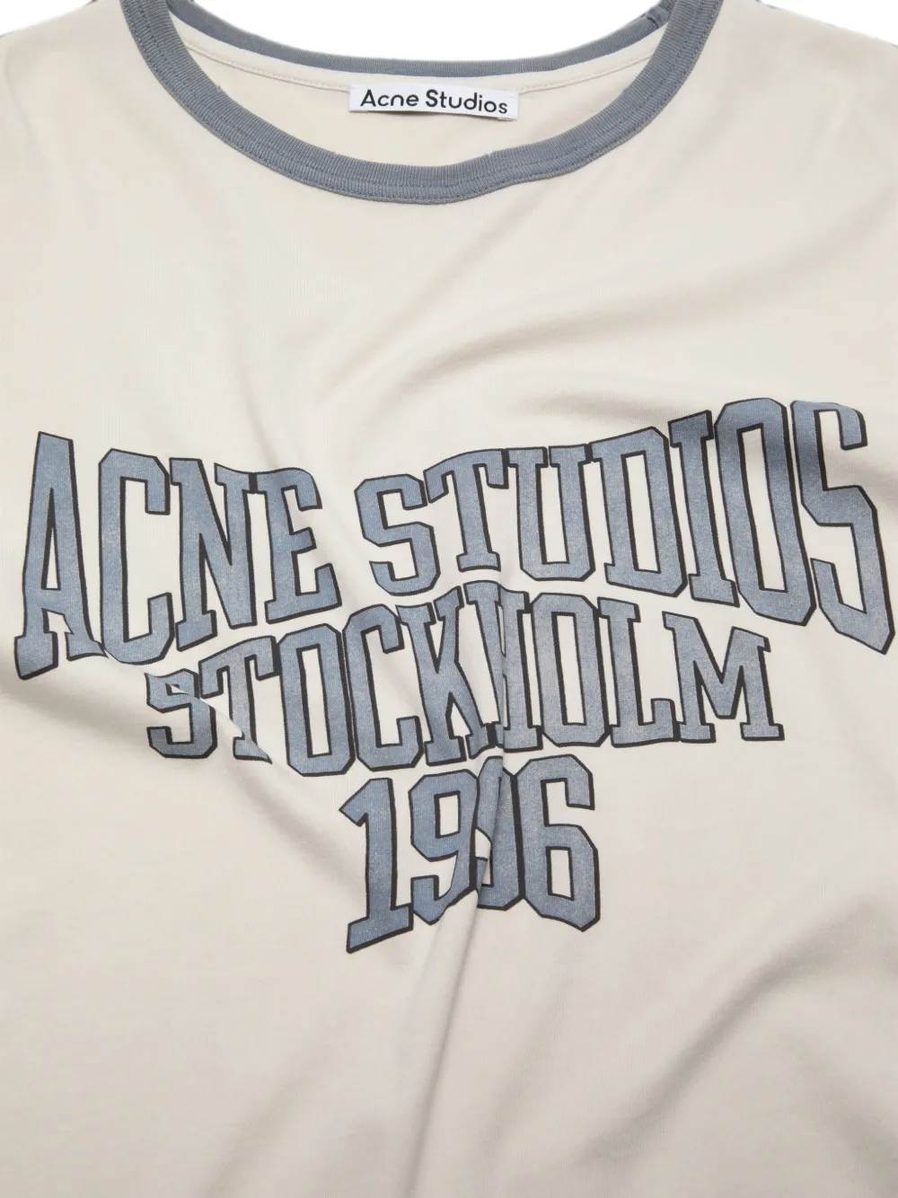 Acne Studios T-shirt met grafische print Beige