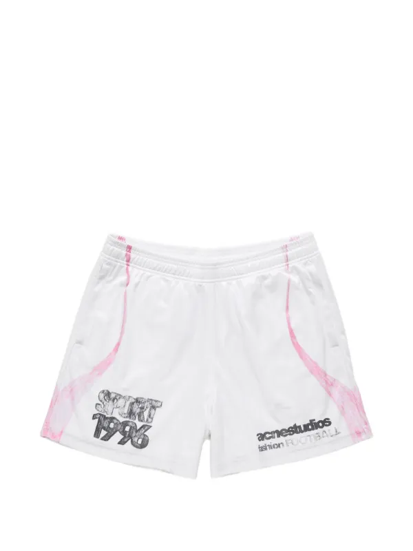 Acne Studios Casual Graphic Shorts in White