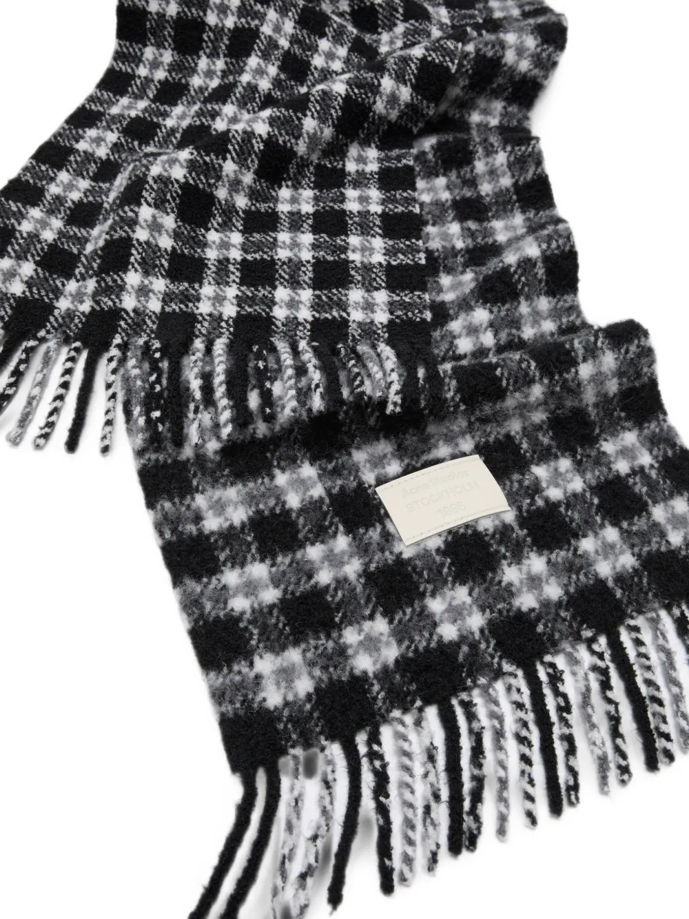 Acne Studios Geruite sjaal Wit