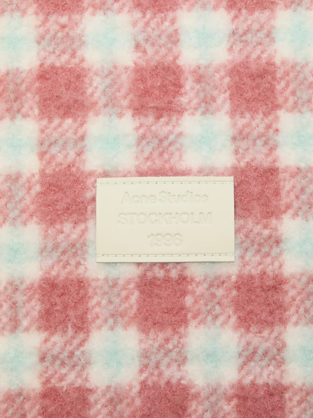 Acne Studios Geruite sjaal Roze