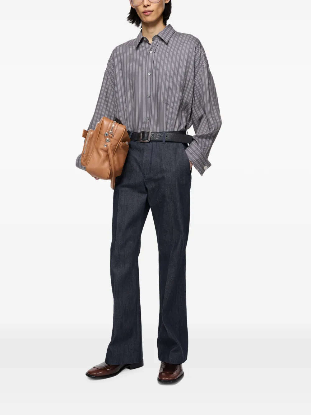 Acne Studios Gestreept overhemd Grijs