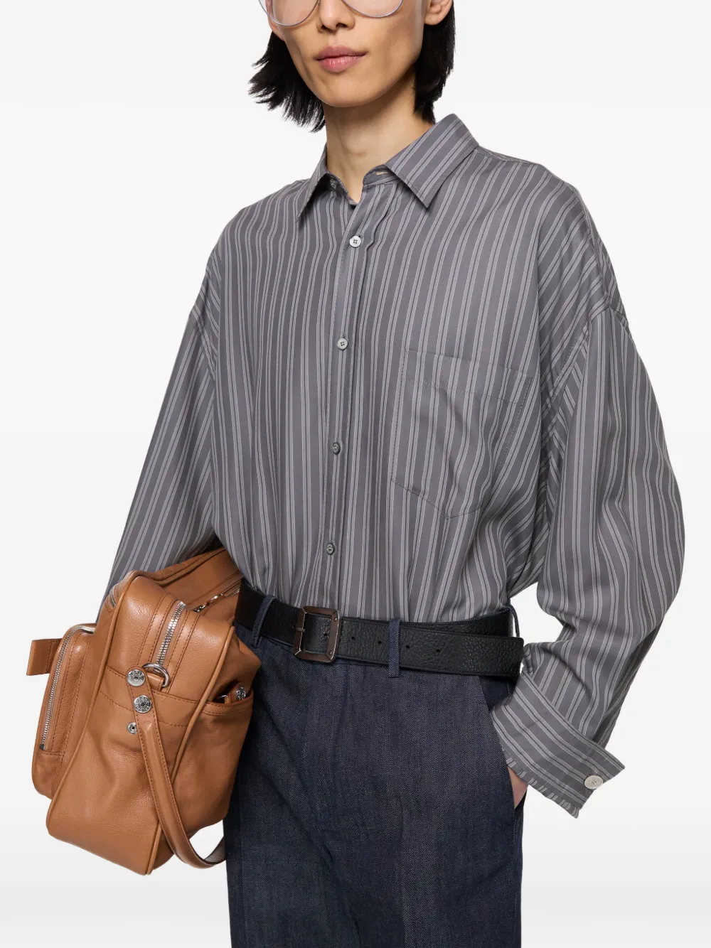 Acne Studios Gestreept overhemd Grijs