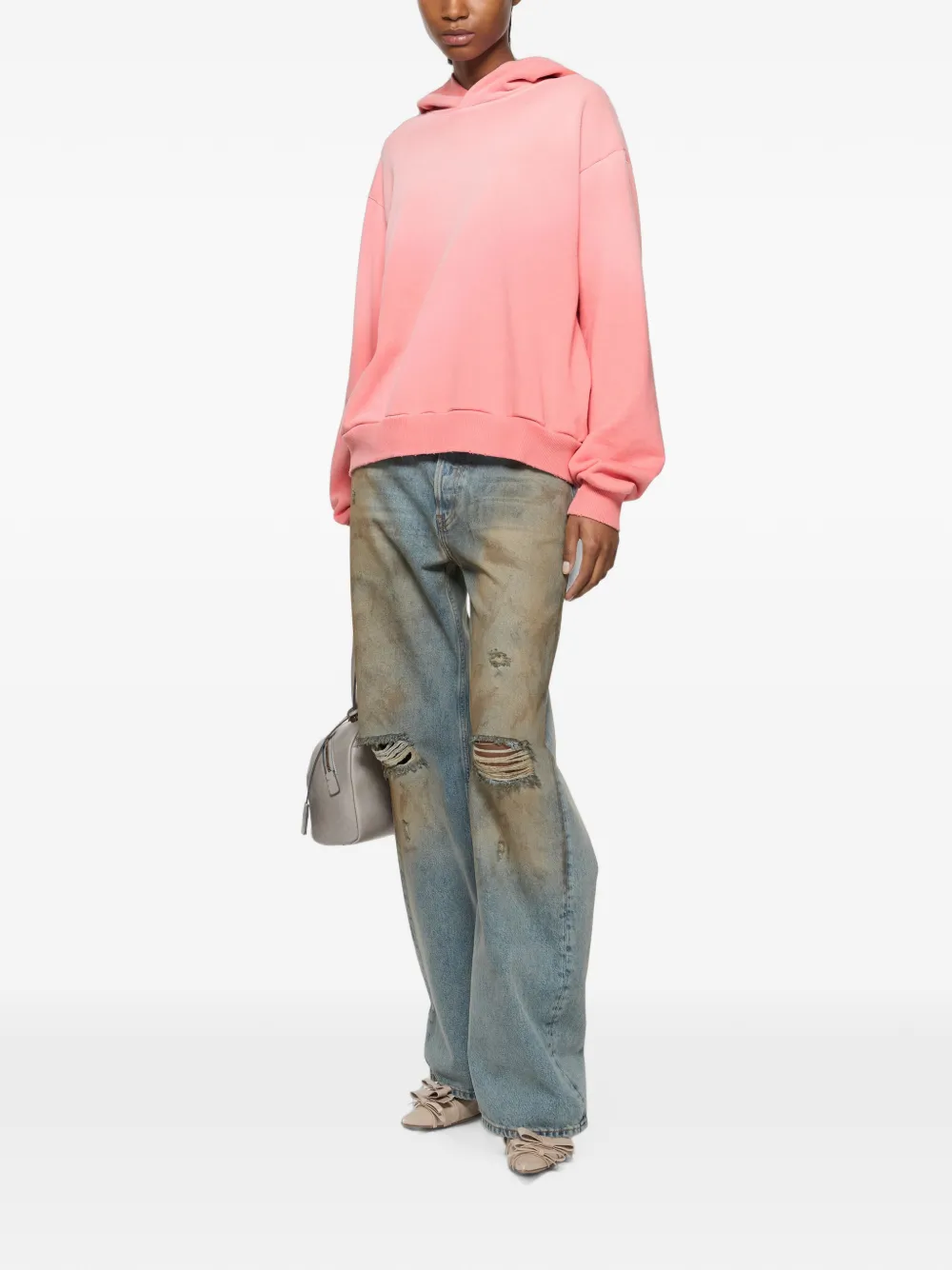 Acne Studios Hoodie met logoprint Roze