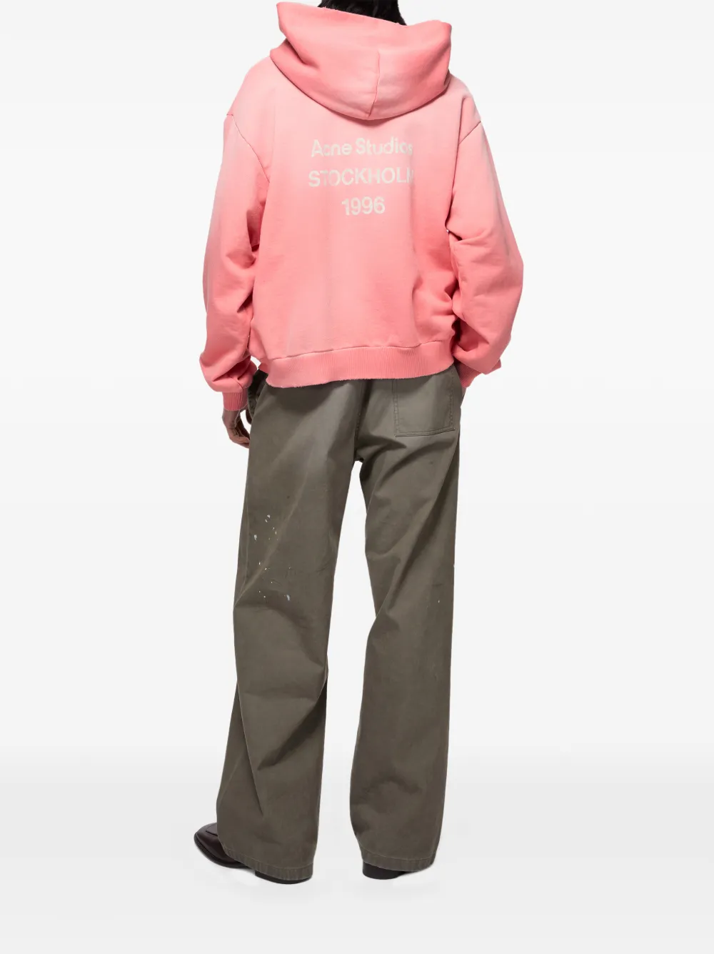 Acne Studios Hoodie met logoprint Roze
