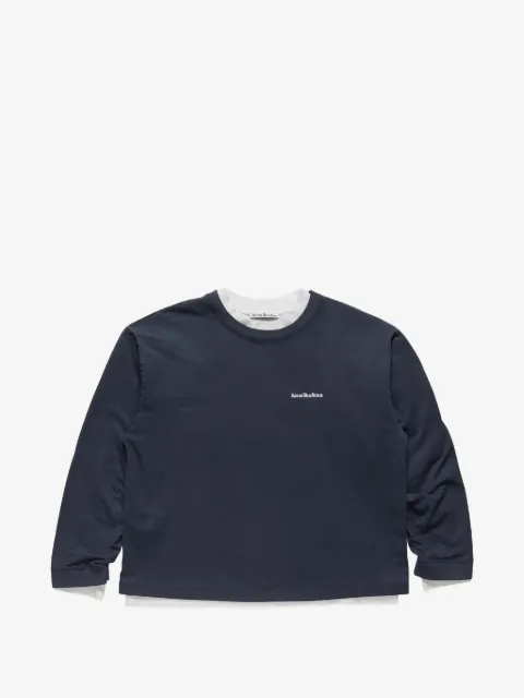 Acne Studios logo-print layered sweatshirt
