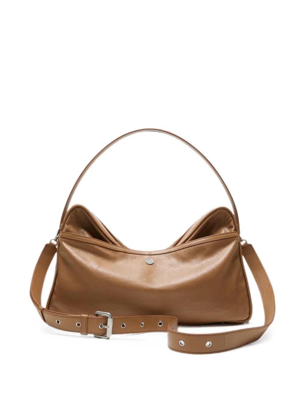 Acne Studios Camero leather multi-pocket shoulder bag Bruin