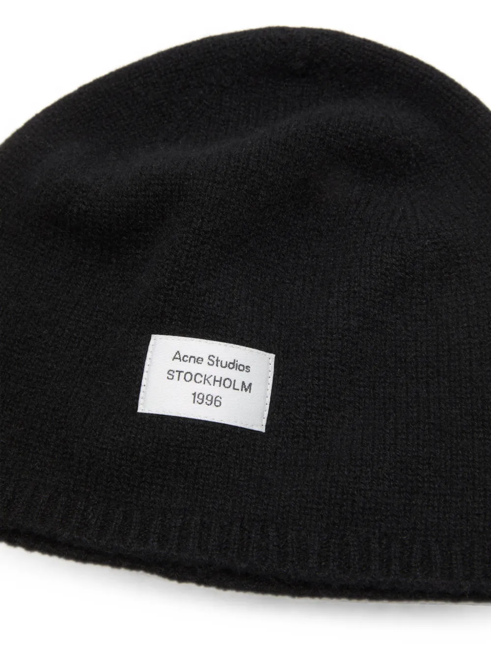 Acne Studios Kasjmier muts met logo Zwart