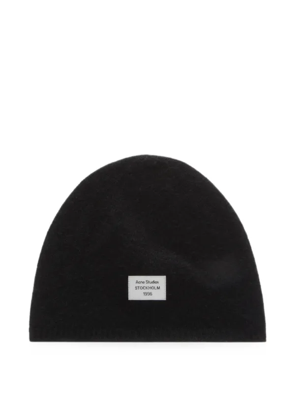 Acne Studios ロゴ カシミアビーニー | ブラック | FARFETCH JP