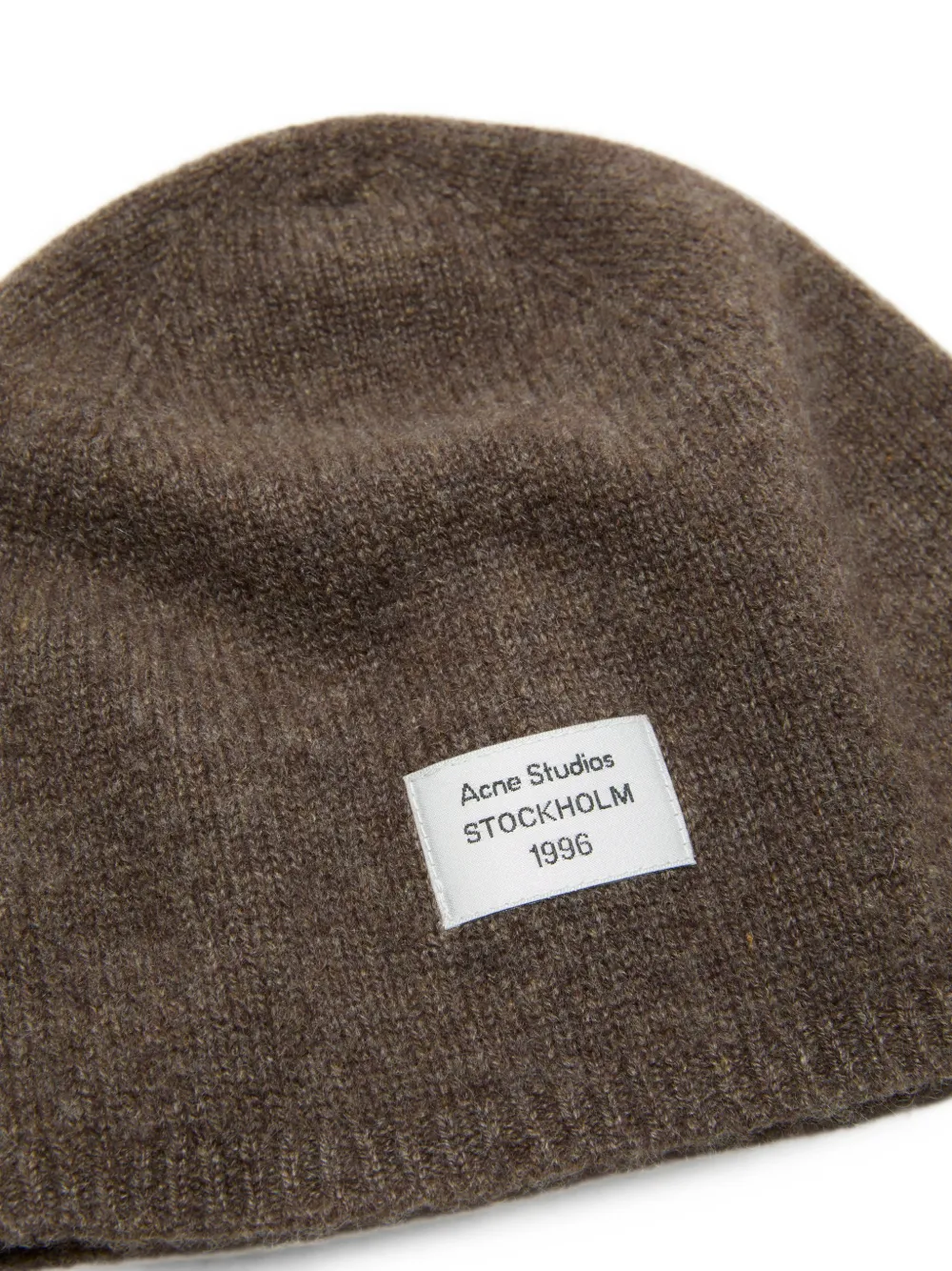 Acne Studios Kasjmier muts met logo Bruin