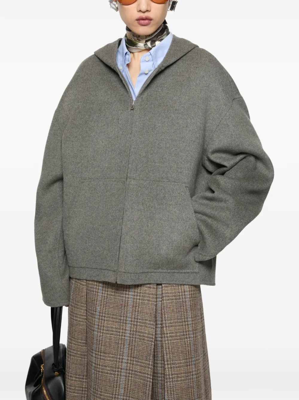 Acne Studios Kasjmier jack met capuchon Grijs