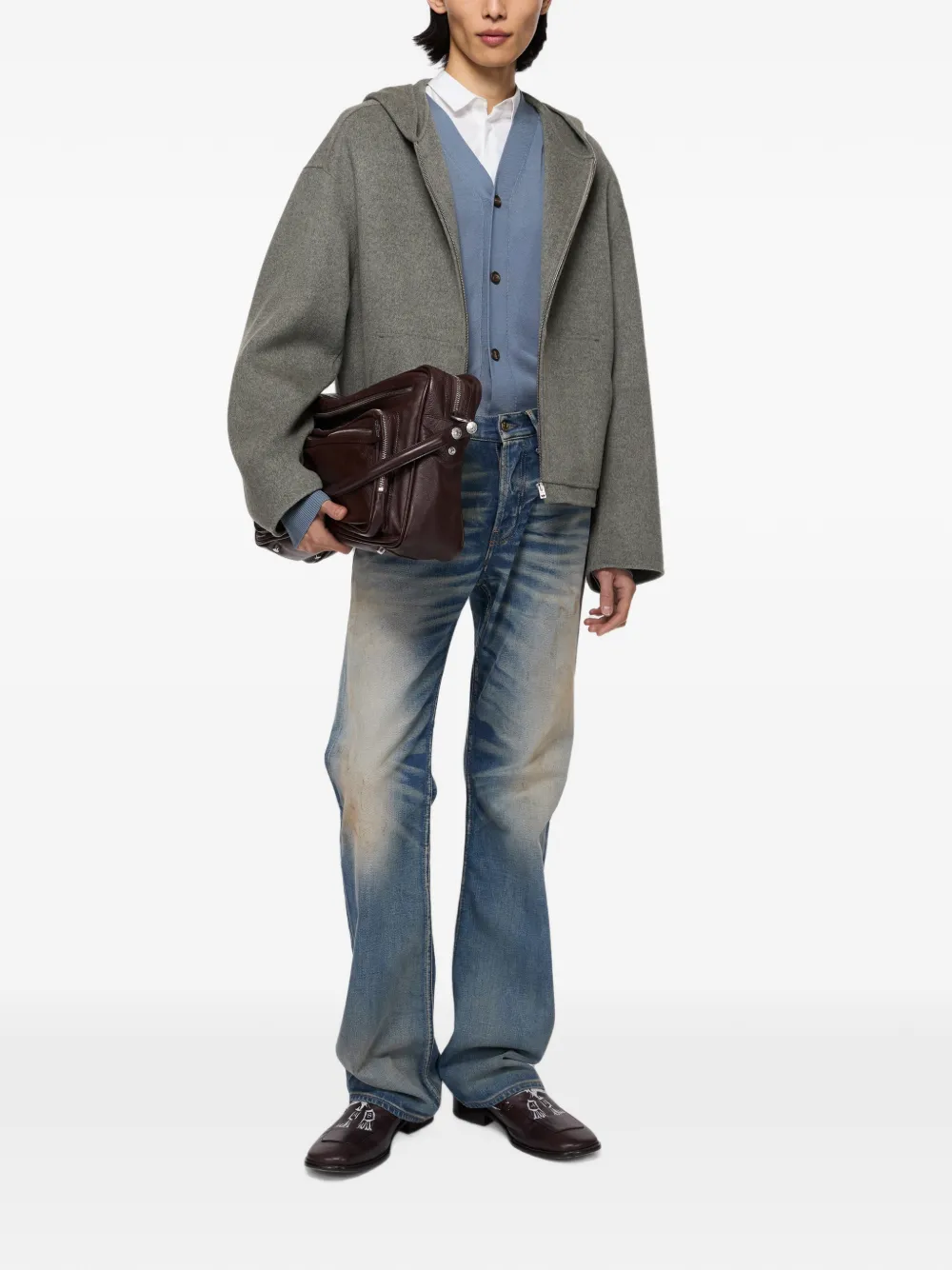 Acne Studios Kasjmier jack met capuchon Grijs