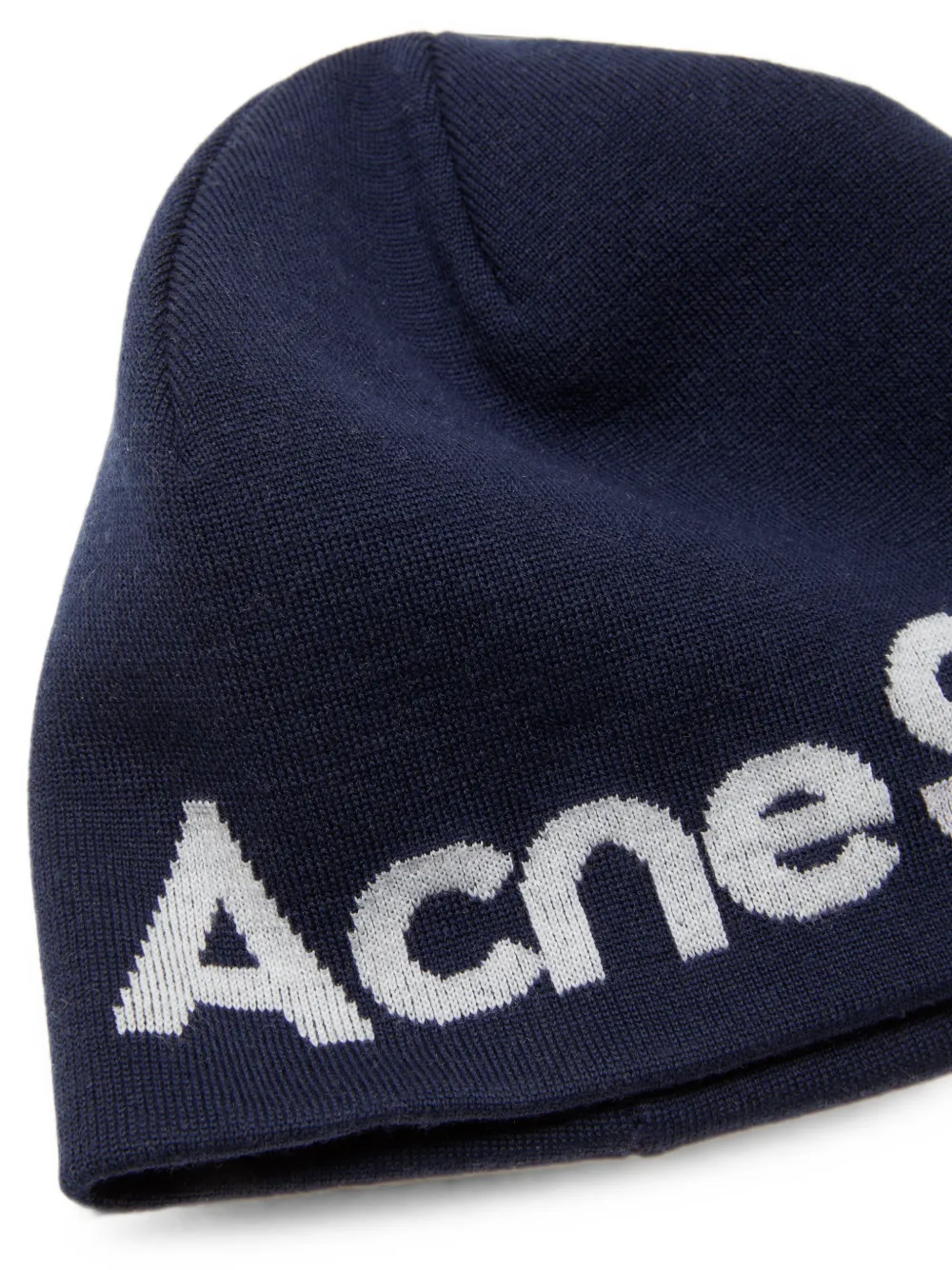 Acne Studios Intarsia muts met logo Blauw