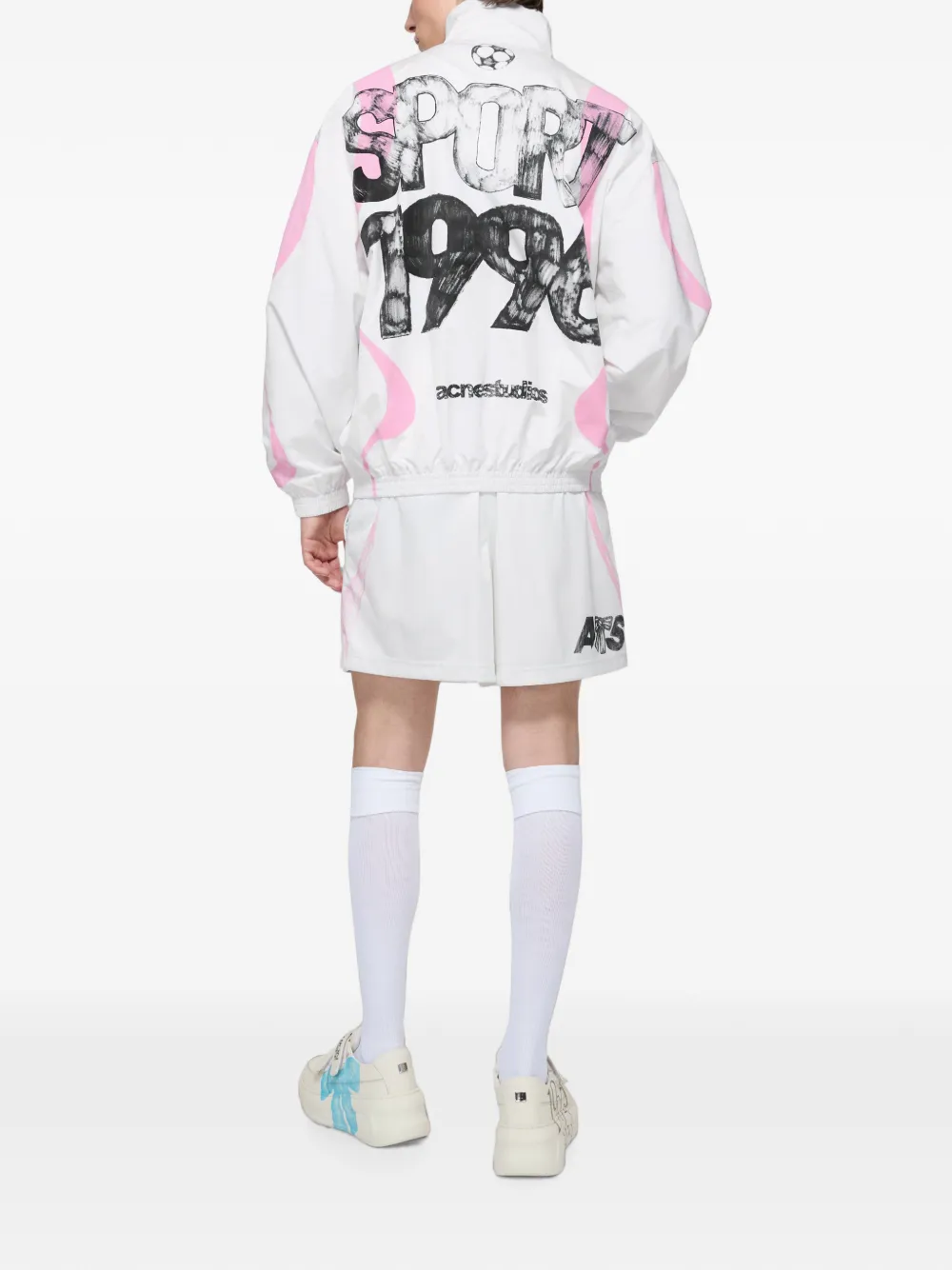 Acne Studios Technische jas met logo Wit