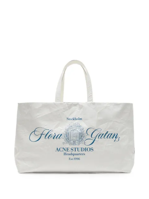 Acne Studios leather tote with logo
