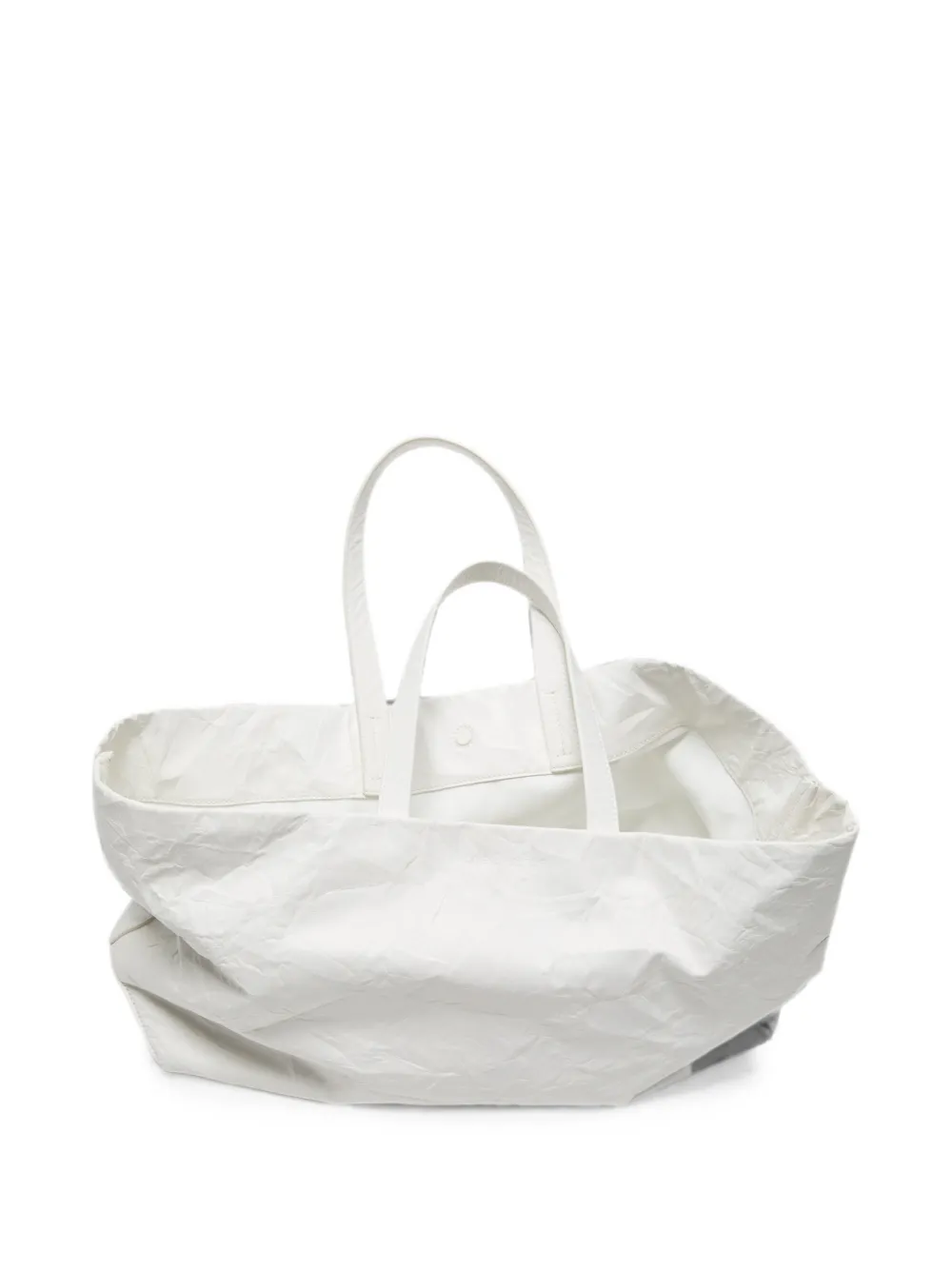Acne Studios Leren shopper met logo Wit