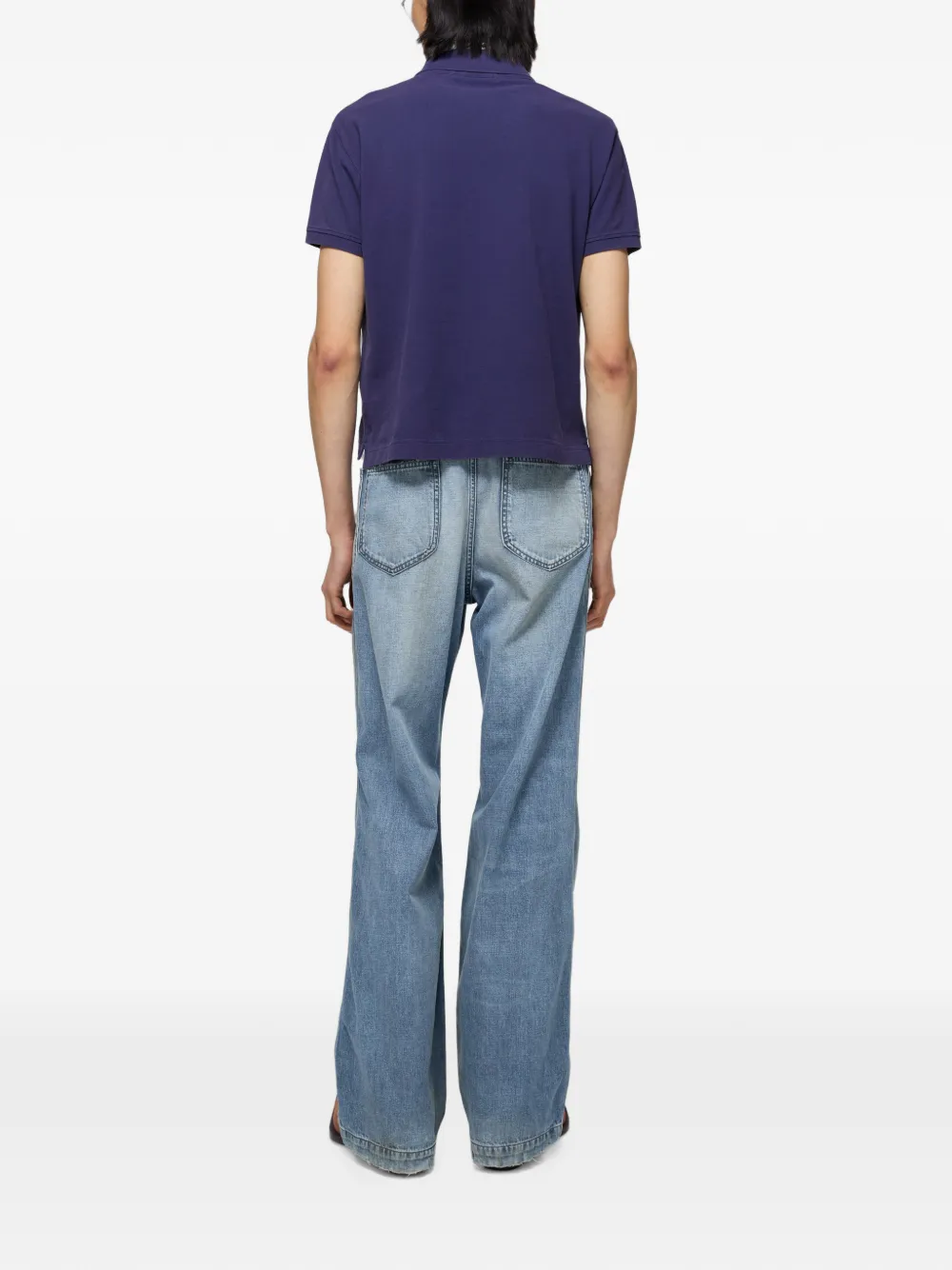 Acne Studios Poloshirt met logopatch Blauw