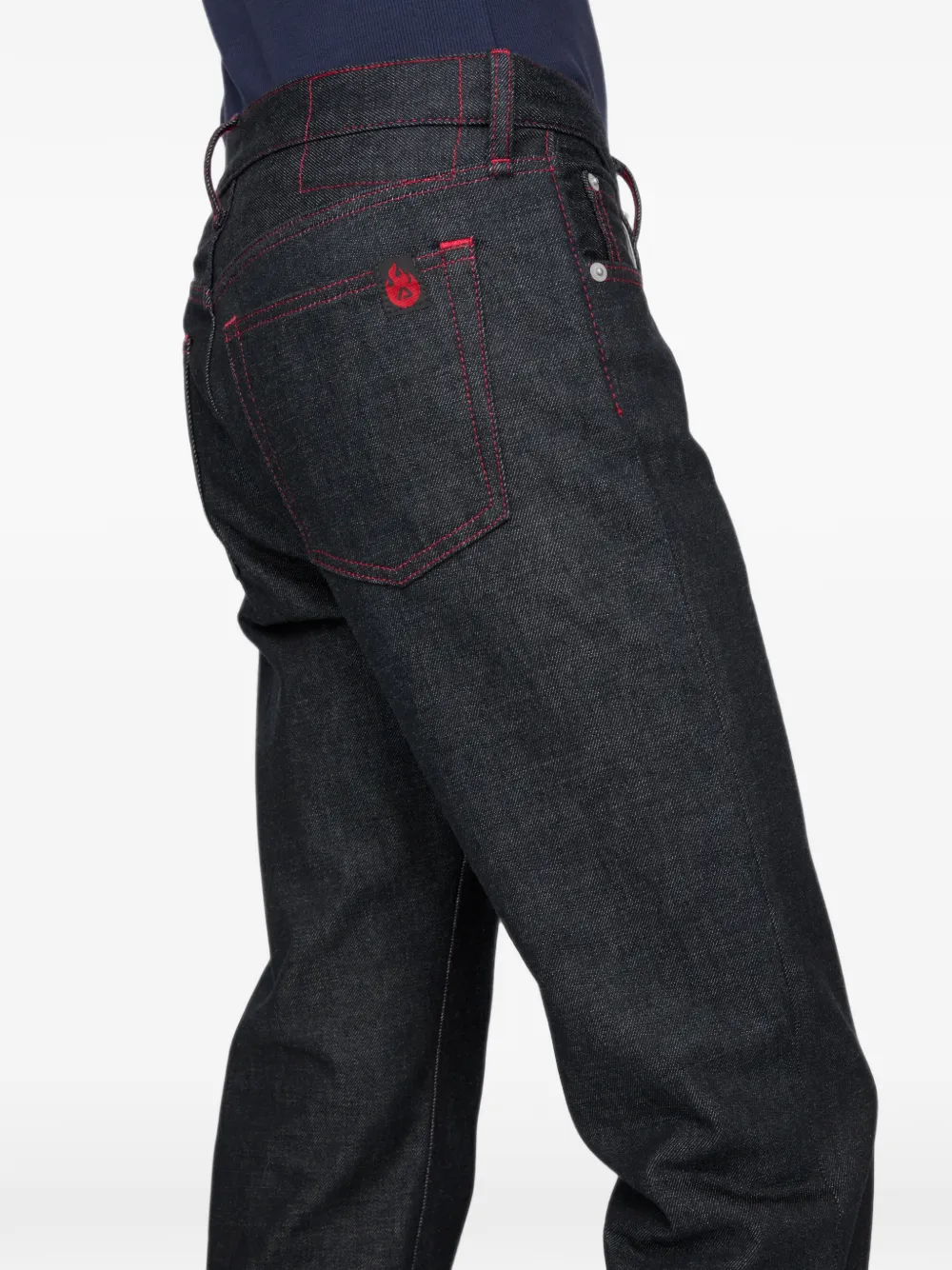 Acne Studios Re-Edition Raw jeans 1996M mid-waist straight Blauw