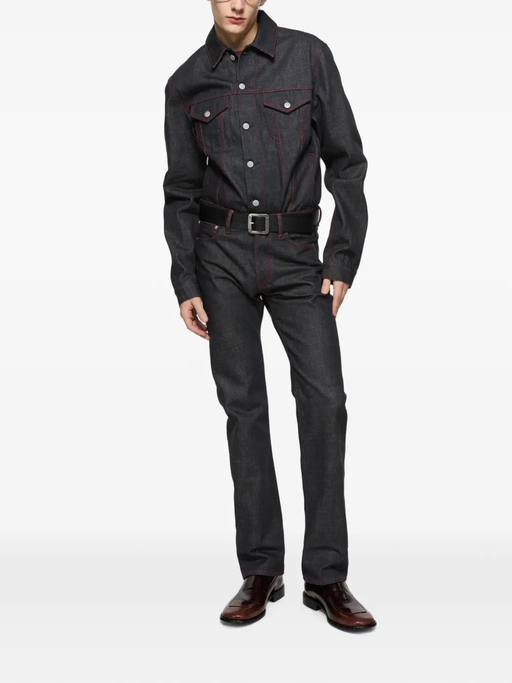 Acne Studios Re-Edition Raw jeans 1996M mid-waist straight Blauw