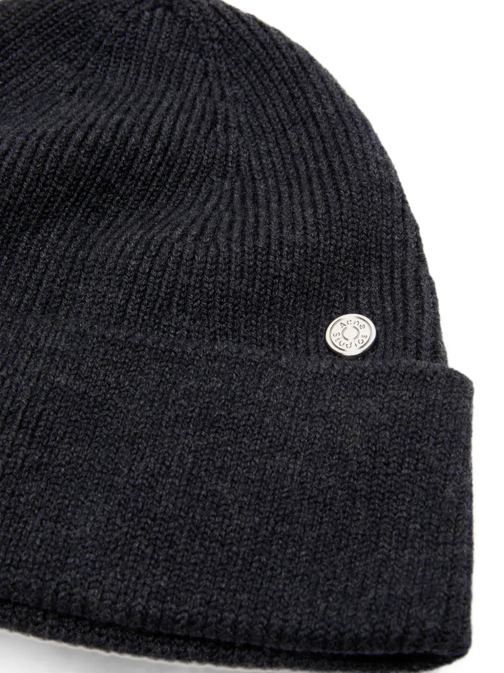 Acne Studios Wollen muts met klinknagel Zwart