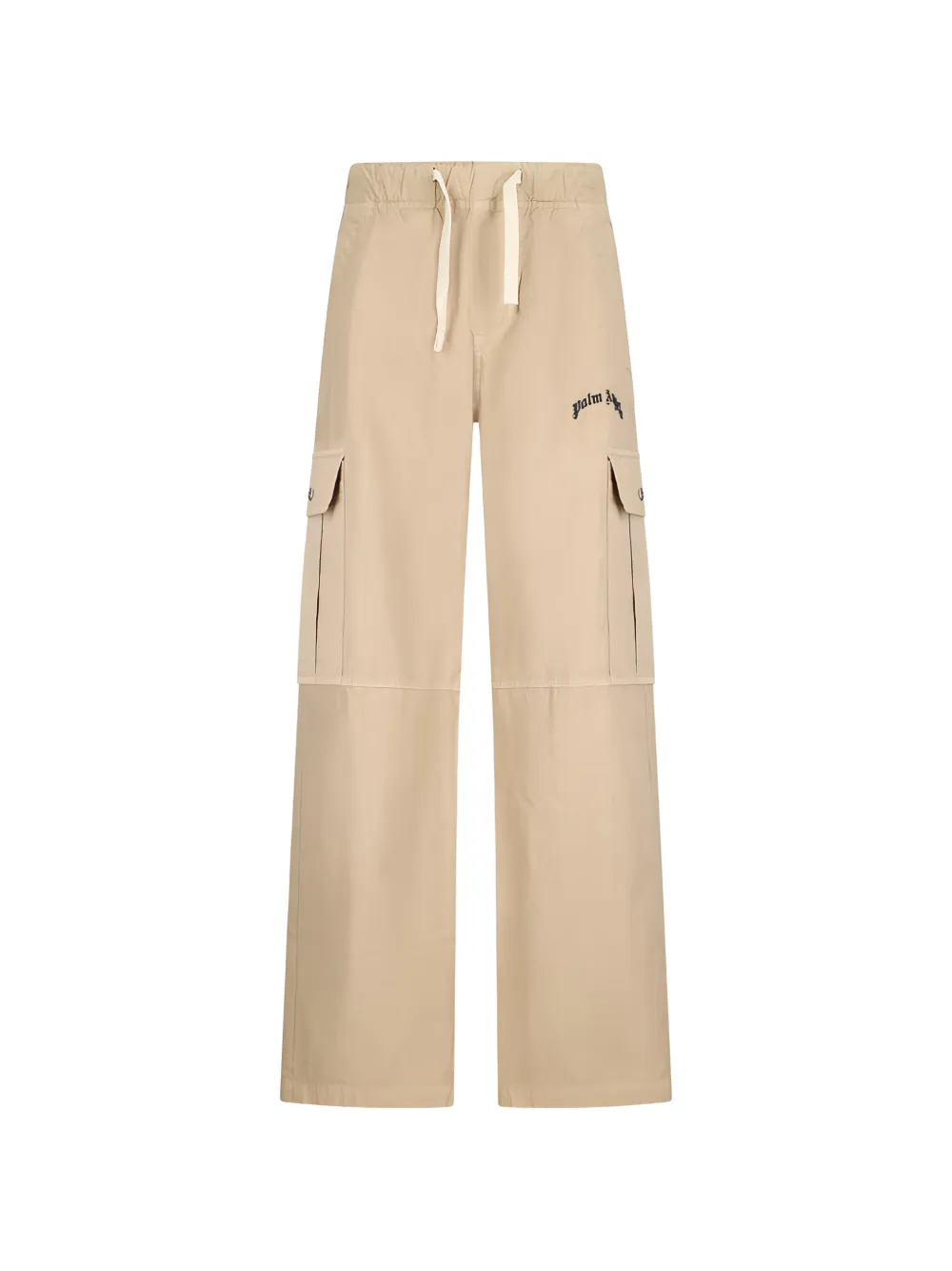 Palm Angels logo-embroidered trousers - Nude