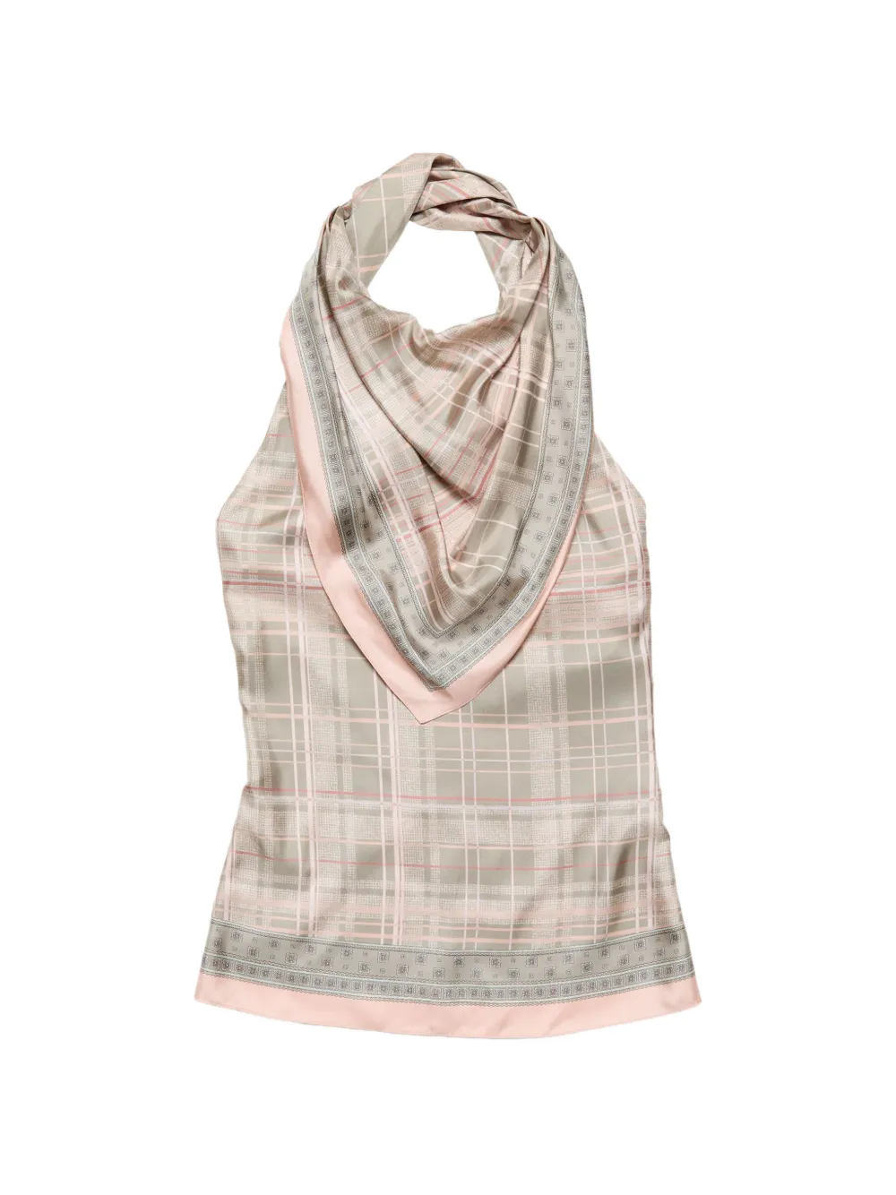 Acne Studios silk blouse with scarf – Grey