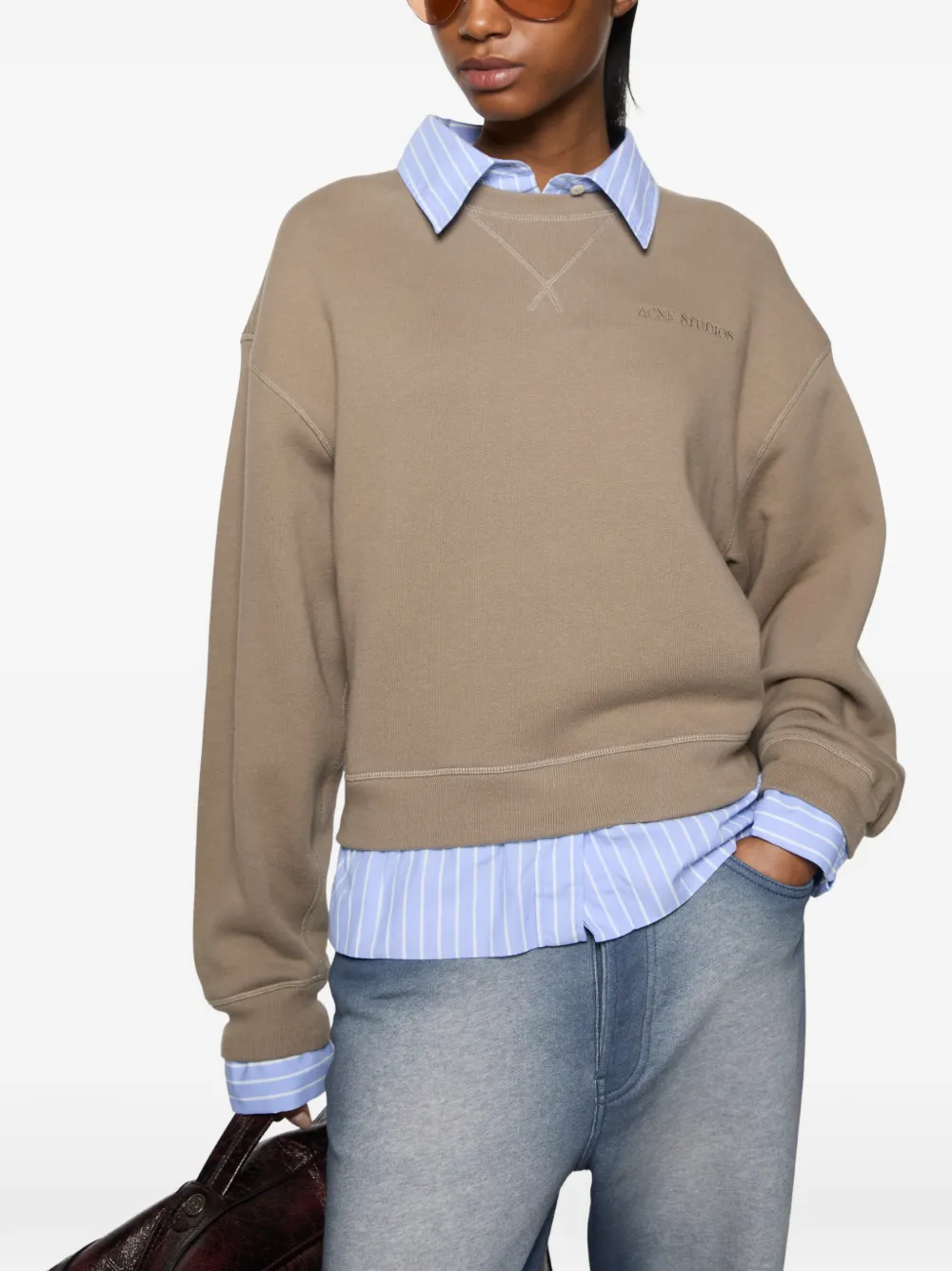 Acne Studios Gelaagde sweater Beige