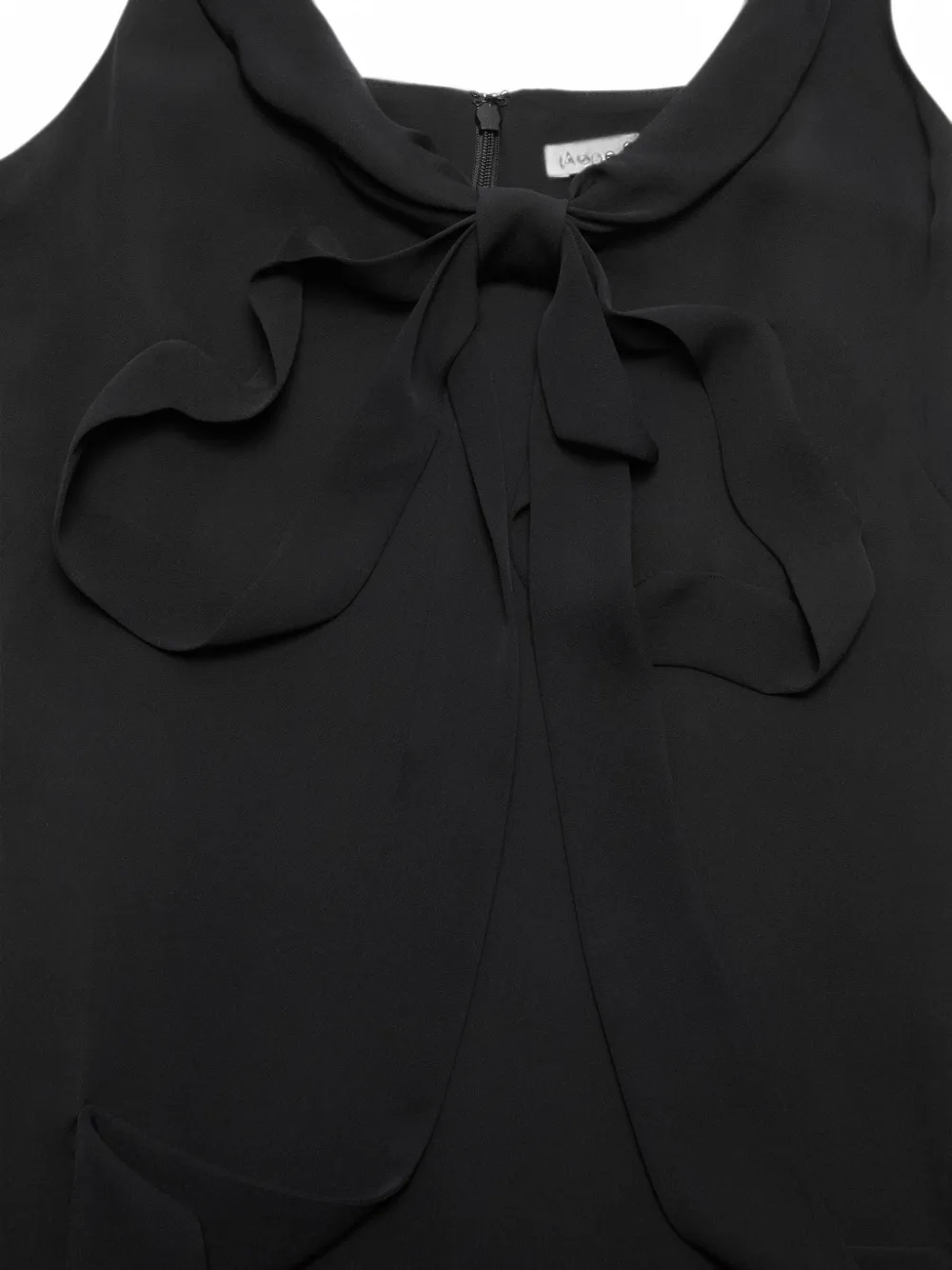 Acne Studios bow-detail silk midi dress Zwart